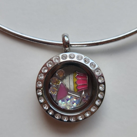 Pink Owl Silver and Pink Pendant Necklace - Picture 2 of 6